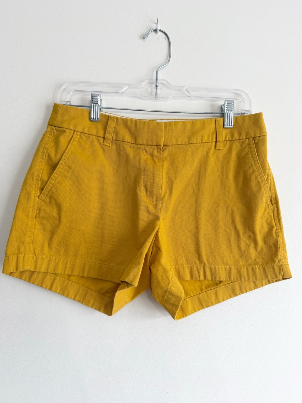 J. Crew Women's Mustard Yellow Casual Cotton Shorts